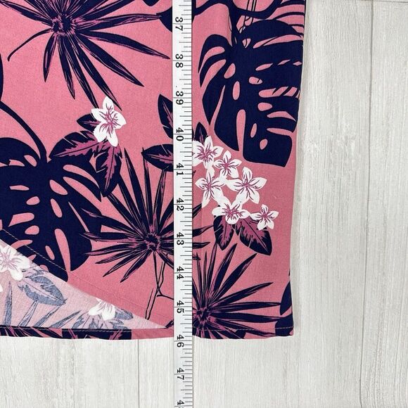 ModCloth x Collectif Maxi Dress 14 Pink Thelma Tropicool V Neck Tie Waist NWT - Picture 15 of 16